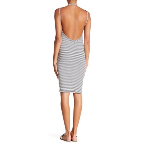 PST by Project Social striped Ribbed Midi Dress L - Picture 2 of 7